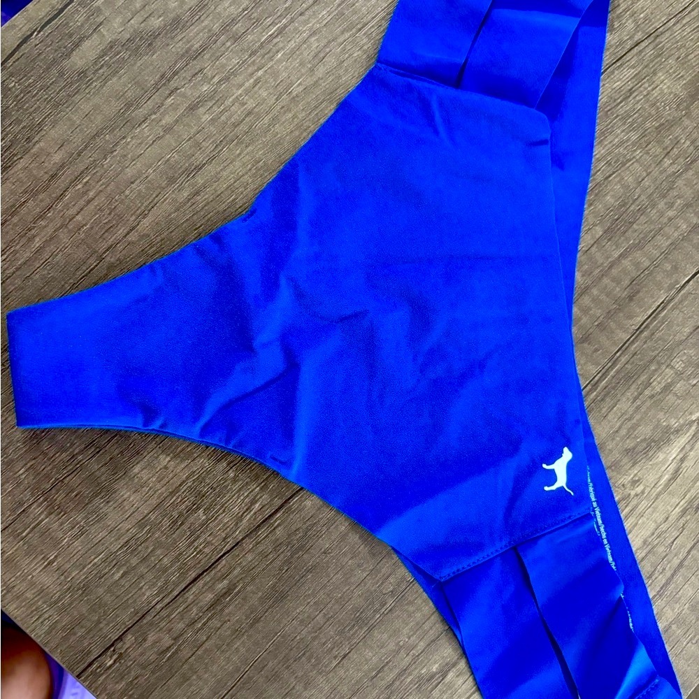 Victoria's Secret Pink Blue Thong - Picture 3 of 10